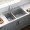 Ruvati 33"x22" Drop-in Topmount Kitchen Sink 16 Gauge SS 30/70 Double Bowl RVM5176 - alternate 4